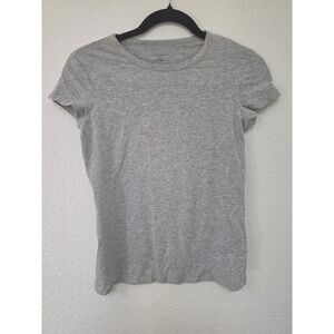 Banana Republic Women's T-Shirt Size S Grey Crew Neck Cotton Short Sleeve Tee